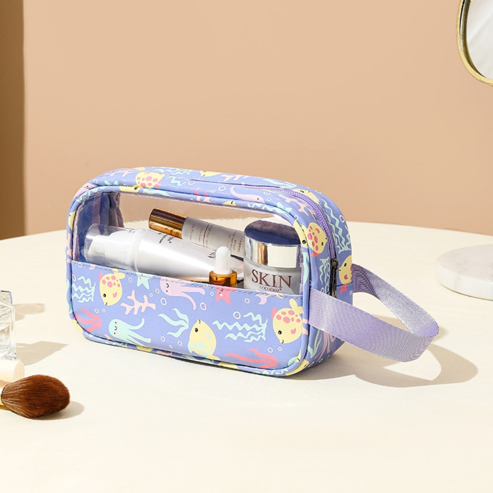 Wholesale Transparent Makeup Bags with Large Capacity Travel PU Storage Bags